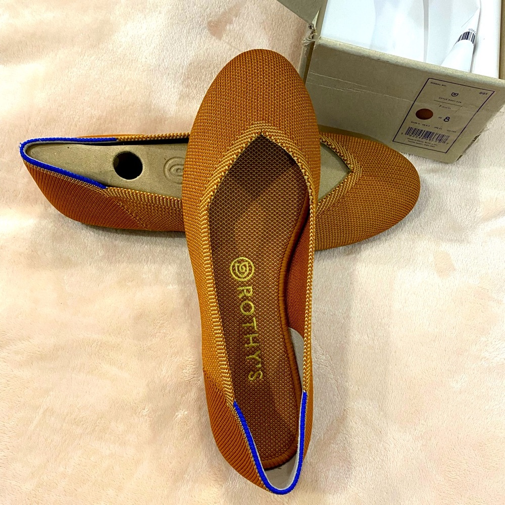 Rothy’s The Flat in Fawn, new in box